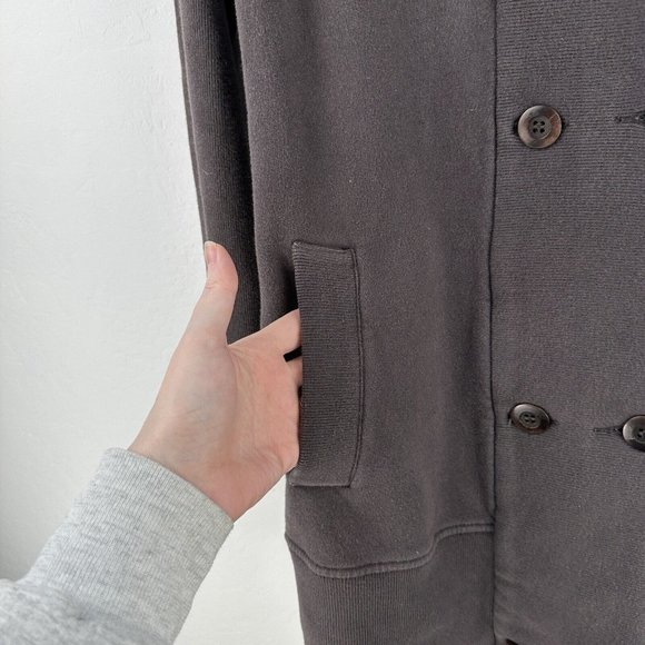 Citizens of Humanity Womens Cardigan Button Up Sweatshirt Cotton M Brown Casual - Picture 7 of 8